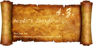 Aczél Zoltán névjegykártya